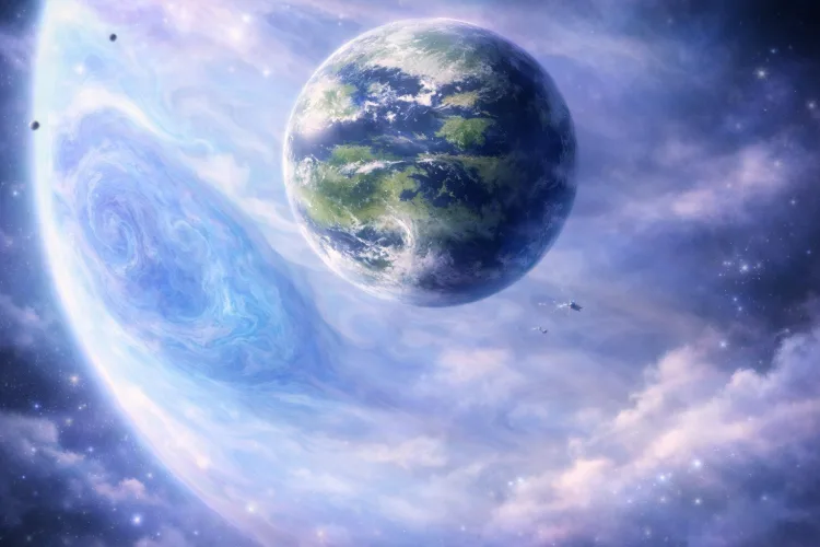 월계(月界) 대왕행성과의 조우, 대기만 수조 광년에 달한다